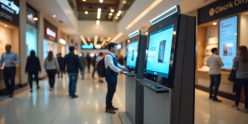 Kiosk machines in Kuwait mall