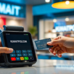 A portable POS system in Kuwait enabling seamless mobile payments for businesses.